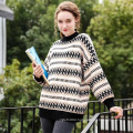 Wholesaler Winter Turtleneck christmas sweater women color mixing women's sweaters